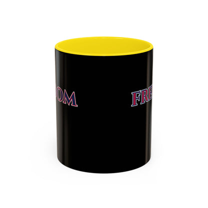 Freedom, Black Accent Mug by theGreenDragonTavern.shop