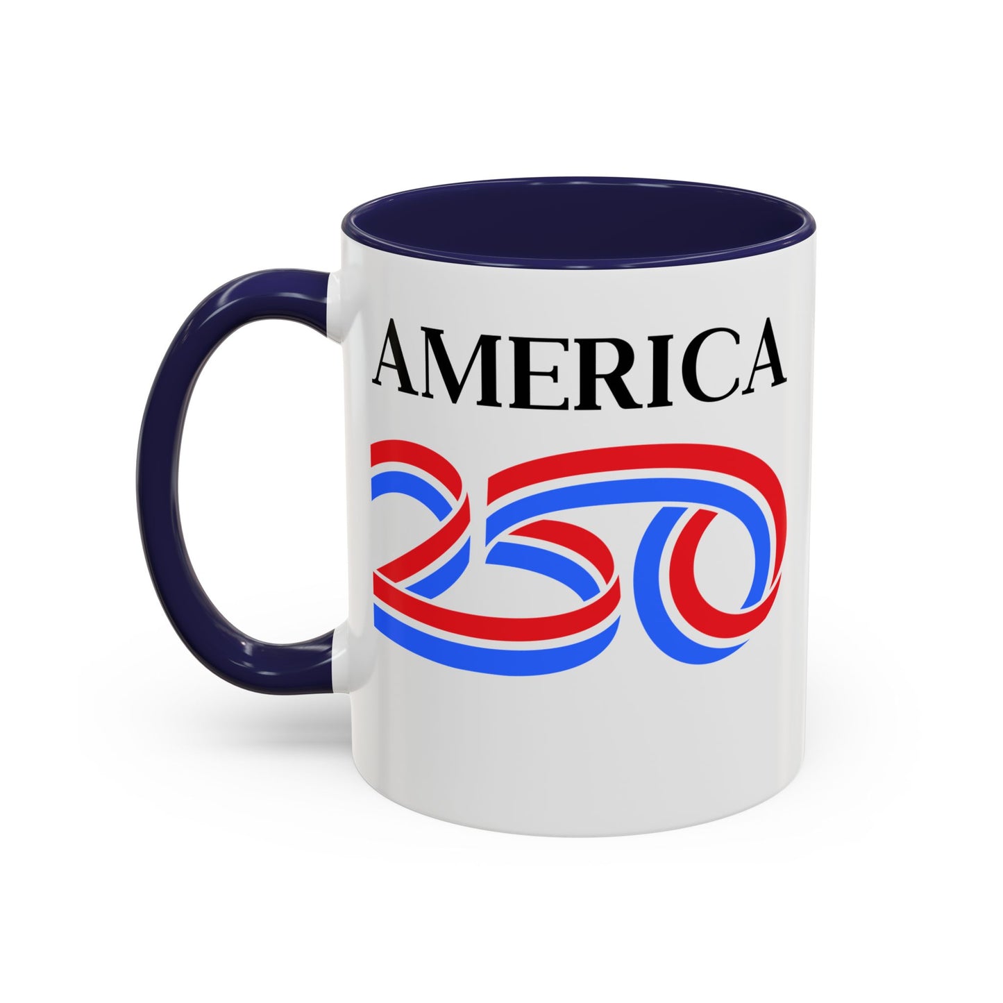 America 250 White Accent Mug by theGreenDragonTavern.shop