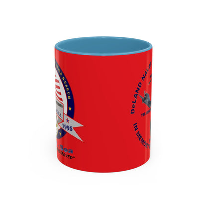 DNASM 2-sided, Founding & Student Art Red Accent Mug by theGreenDragonTavern.shop