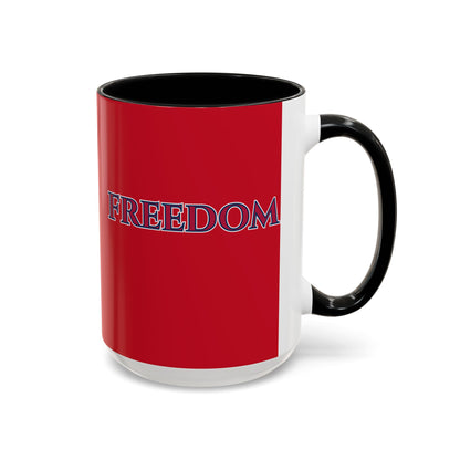 Freedom, Red Accent Mug by theGreenDragonTavern.shop
