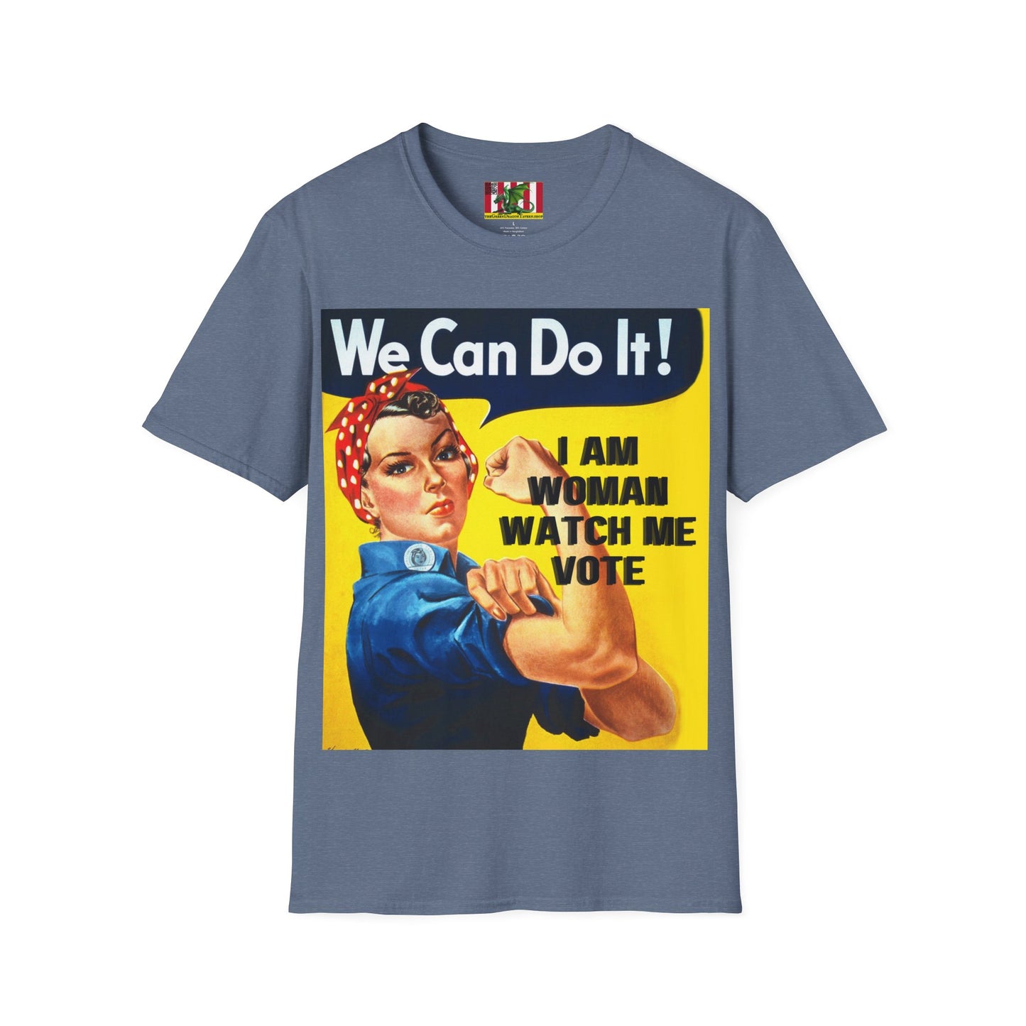 I Am Woman Watch Me Vote Rosie Dark colors Unisex T-Shirt by theGreenDragonTavern.shop