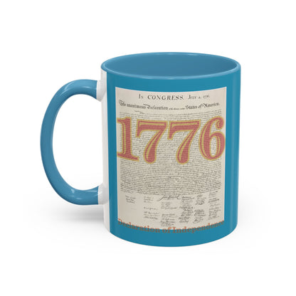 Declaration of Independence Turquoise Accent Mug by theGreenDragonTavern.shop