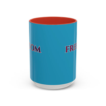 Freedom, Turquoise Accent Mug by theGreenDragonTavern.shop