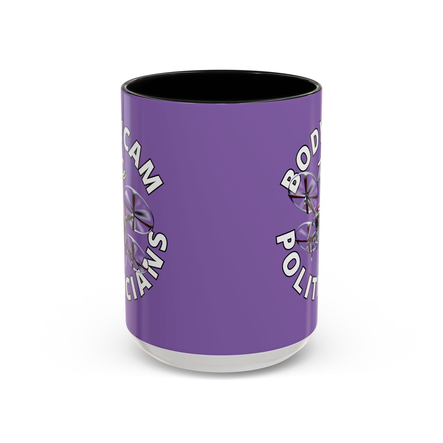 Bodycam the Politicians Drone Light Purple Accent Mug by theGreenDragonTavern.shop
