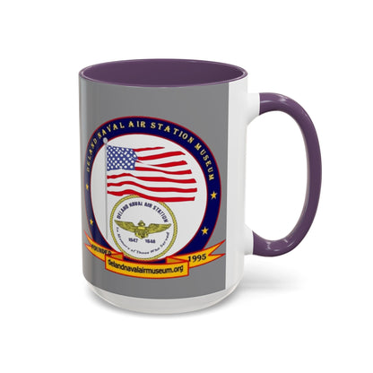 DeLand Naval Air Station Museum Grey Accent Mug by theGreenDragonTavern.shop