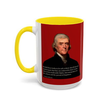 We hold these truths to be self-evident Red Accent Mug by theGreenDragonTavern.shop