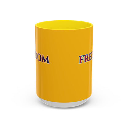Freedom, Yellow Accent Mug by theGreenDragonTavern.shop