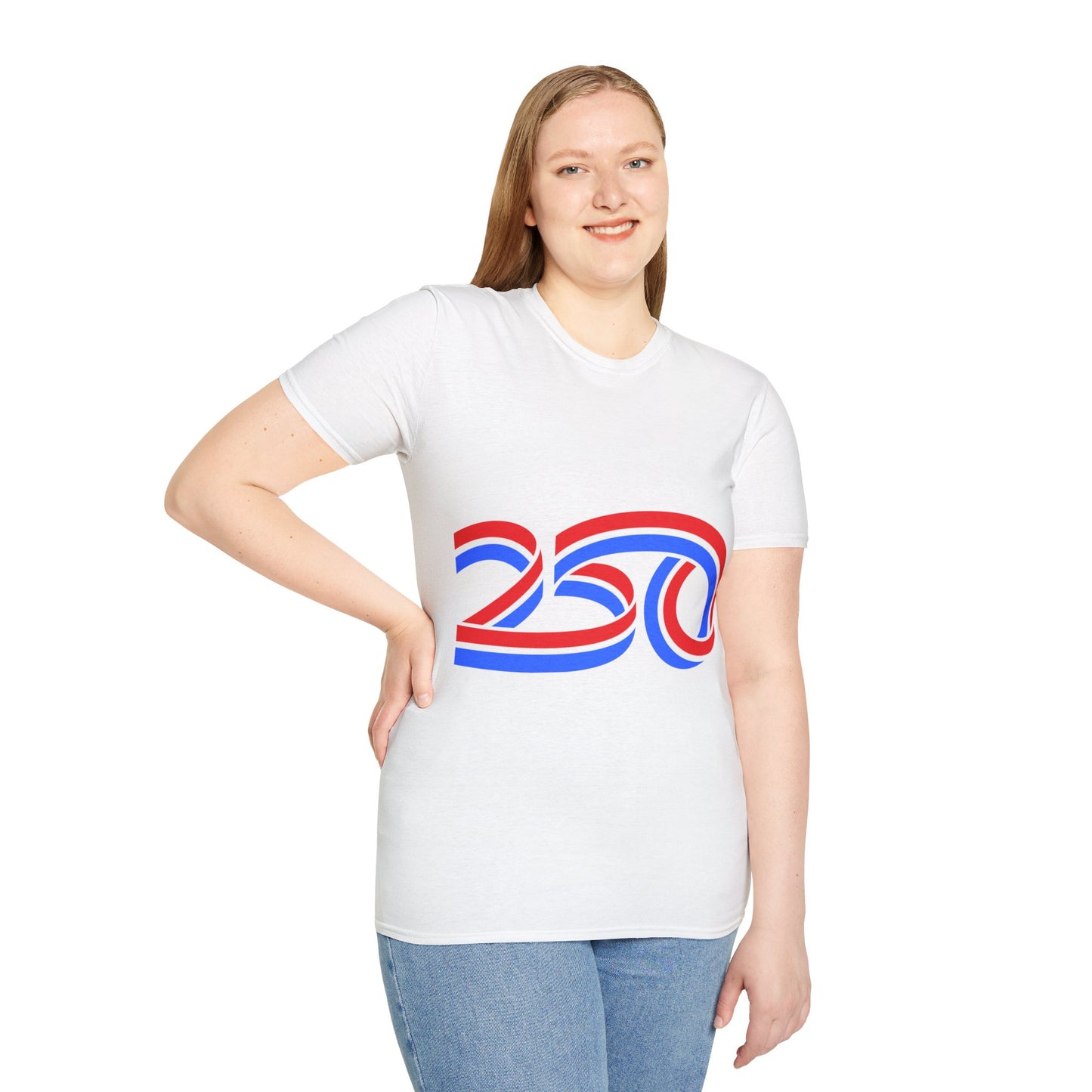 America 250 White font, Light colors, Unisex T-Shirt by theGreenDragonTavern.shop