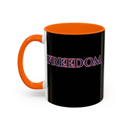 Freedom, Black Accent Mug by theGreenDragonTavern.shop