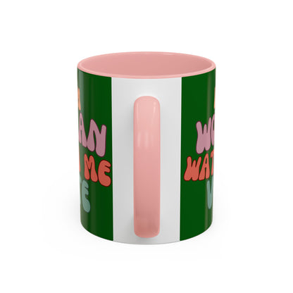I Am Woman Watch Me Vote Dark Green Accent Mug by theGreenDragonTavern.shop