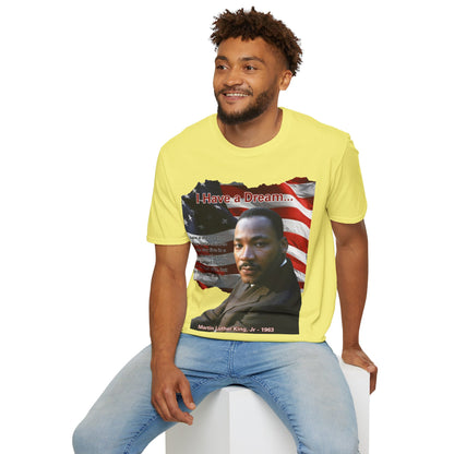 "I Have a Dream" MLKJr Light colors Unisex T-Shirt by theGreenDragonTavern.shop