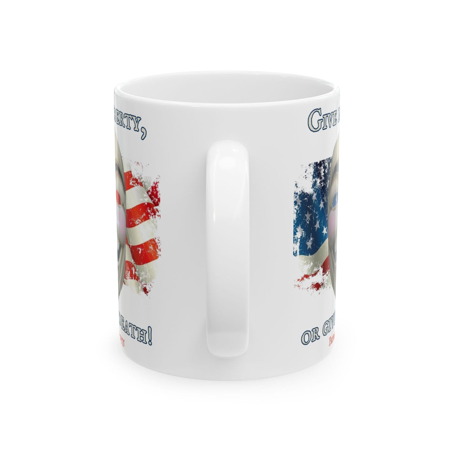 Vendetta, "Give me liberty, or give me death!" White Mug by theGreenDragonTavern.shop