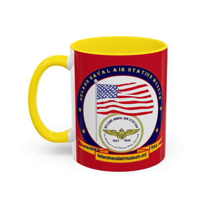 DeLand Naval Air Station Museum Red Accent Mug by theGreenDragonTavern.shop