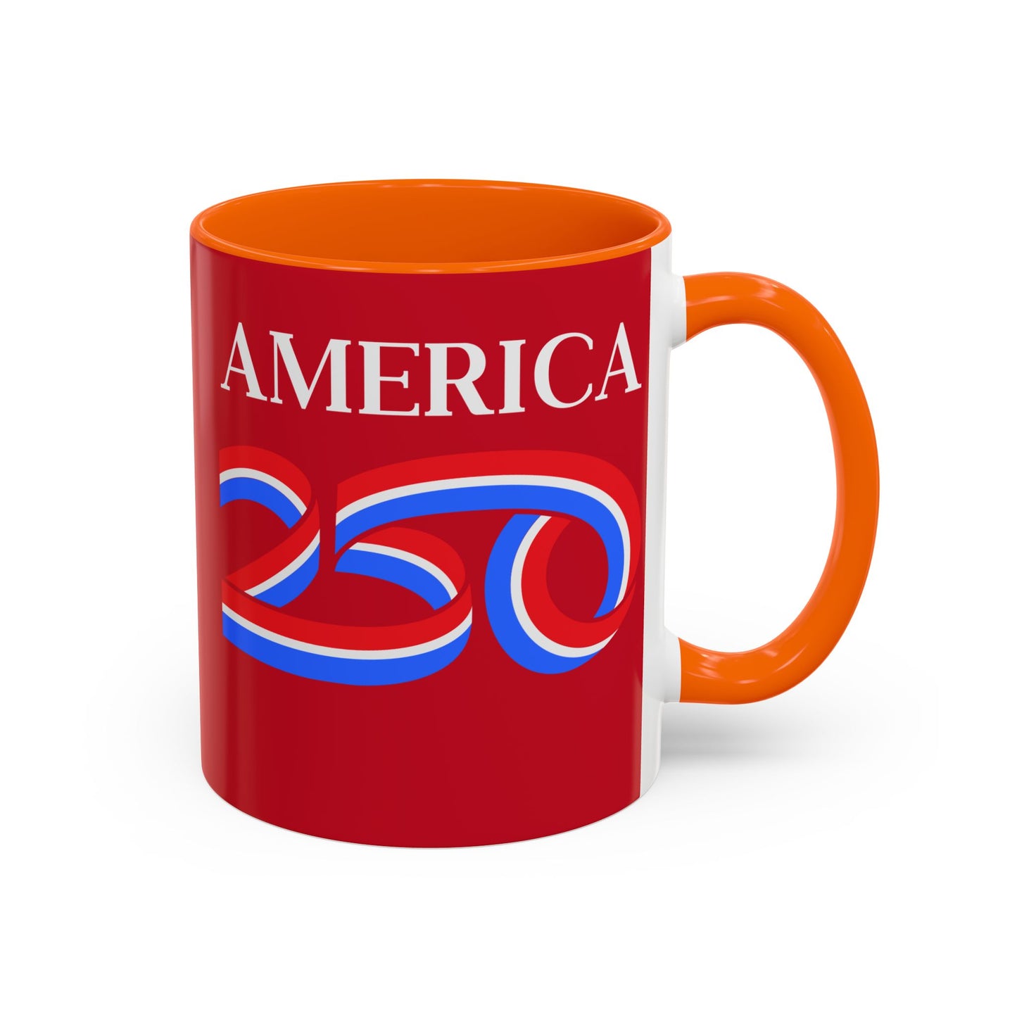America 250 Red Accent Mug by theGreenDragonTavern.shop