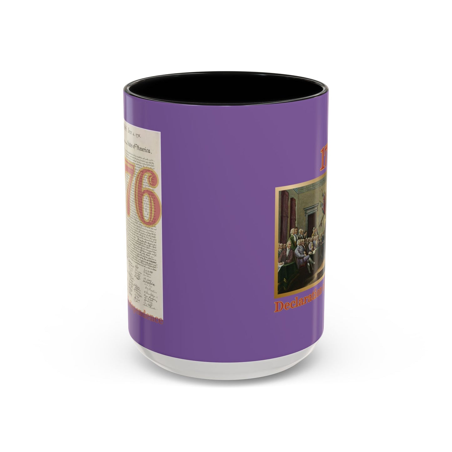 Declaration of Independence Light Purple Accent Mug by theGreenDragonTavern.shop