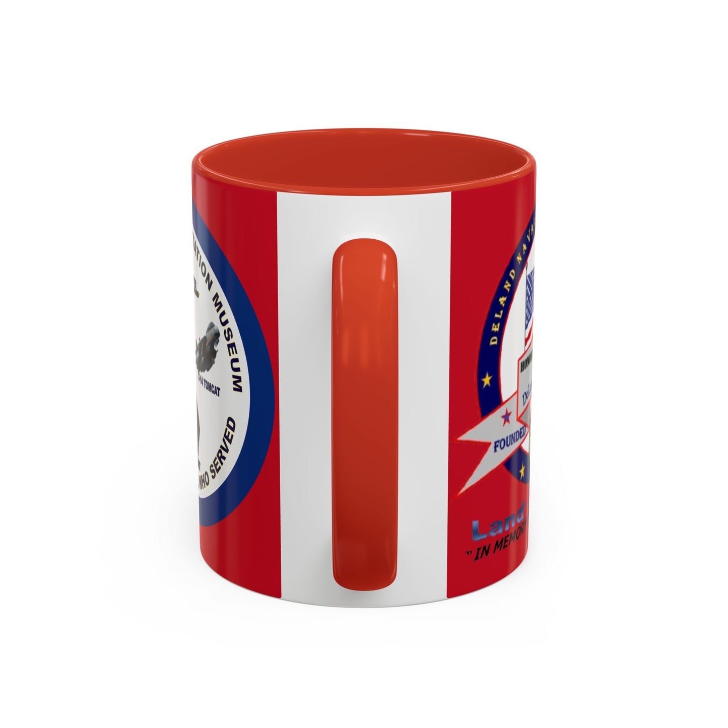 DNASM 2-sided, Founding & Student Art w/Navy Ring Red Accent Mug by theGreenDragonTavern.shop