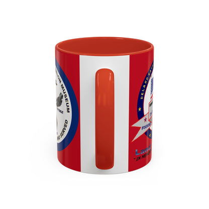 DNASM 2-sided, Founding & Student Art w/Navy Ring Red Accent Mug by theGreenDragonTavern.shop