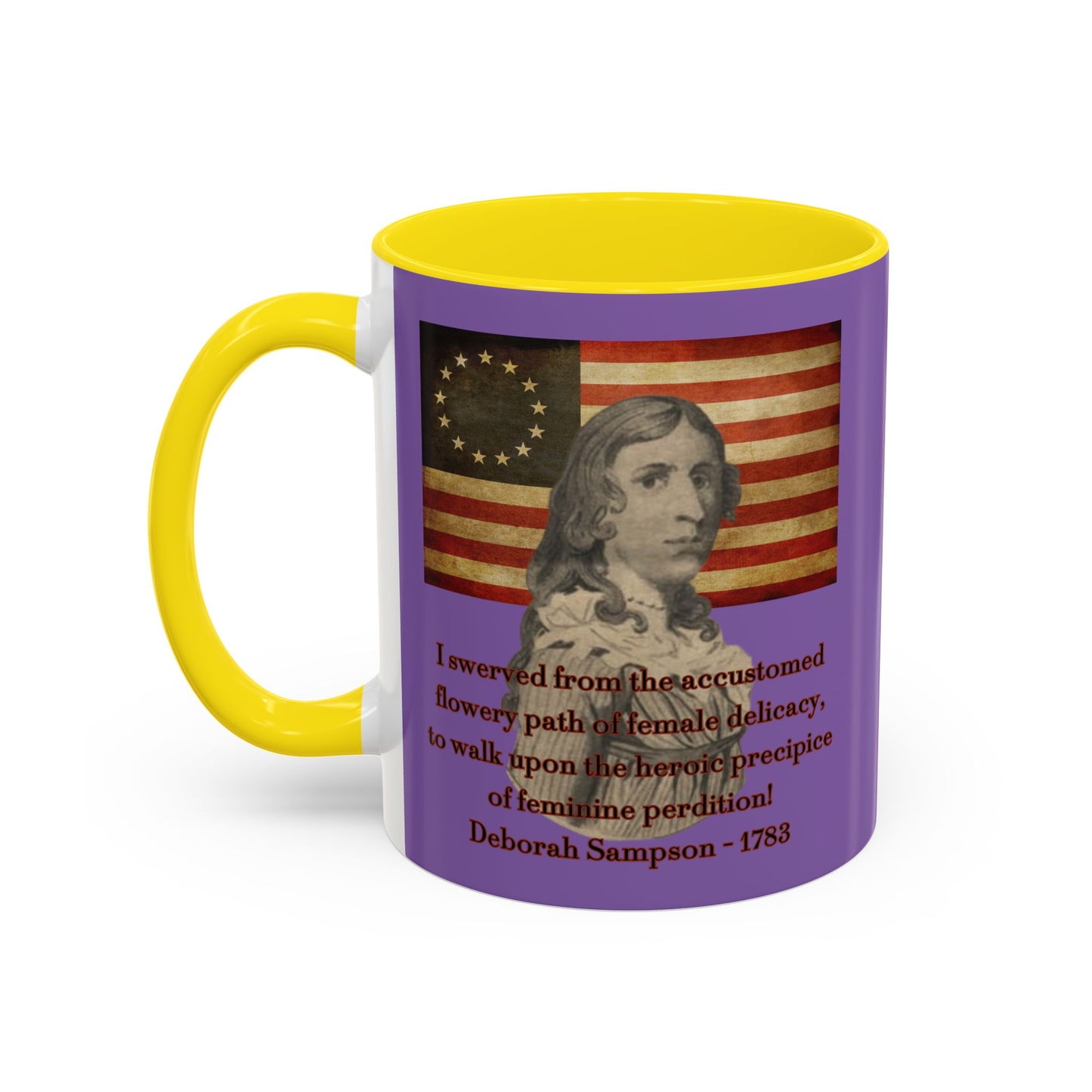 Deborah Sampson, America's Mulan Light Purple Accent Mug by theGreenDragonTavern.shop