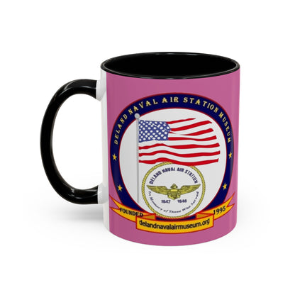 DeLand Naval Air Station Museum Pink Accent Mug by theGreenDragonTavern.shop