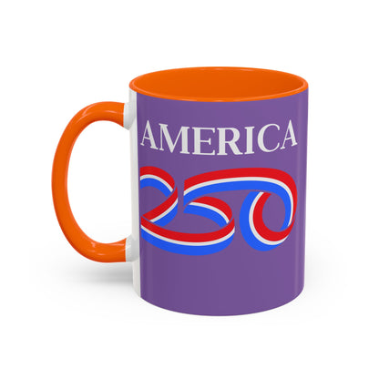 America 250 Light Purple Accent Mug by theGreenDragonTavern.shop