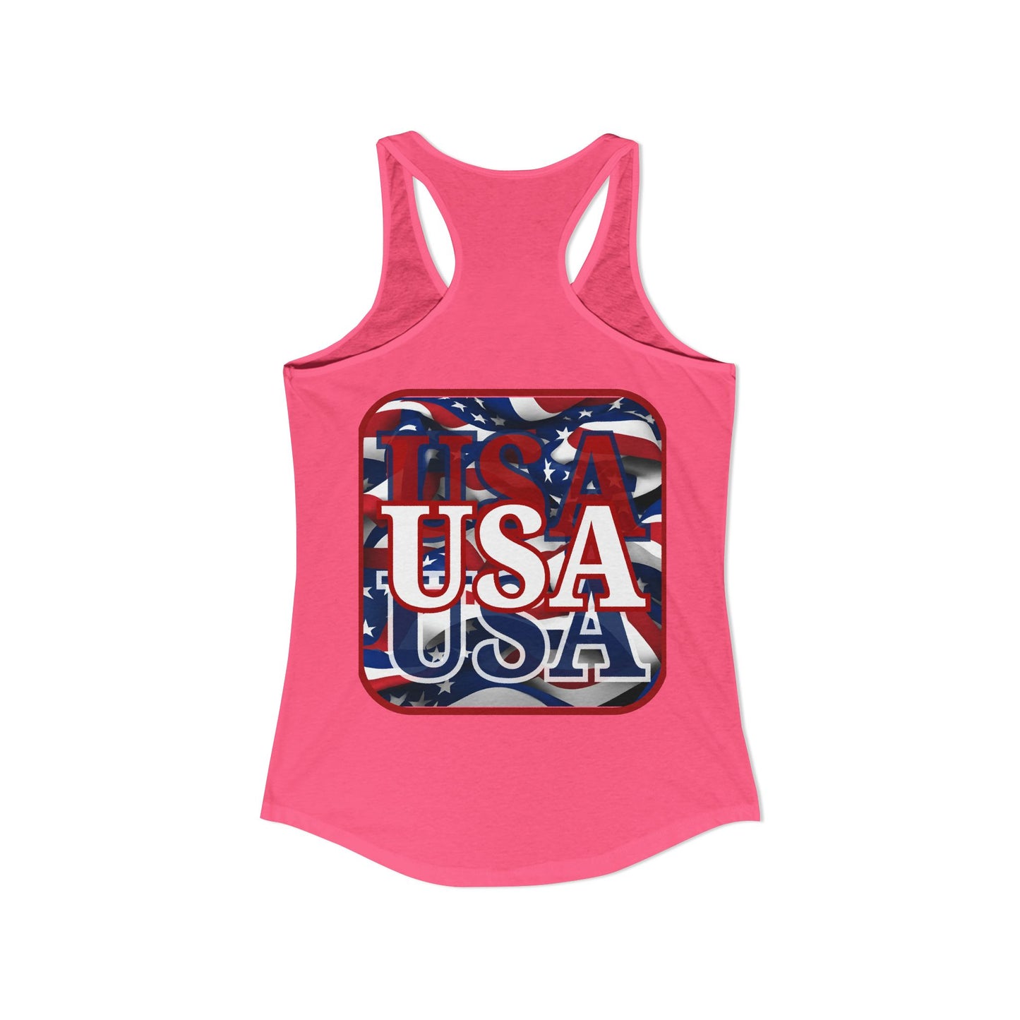 2-sided, Red WHITE and Blue USA Patriot Women's Racerback Tank Top by theGreenDragonTavern.shop