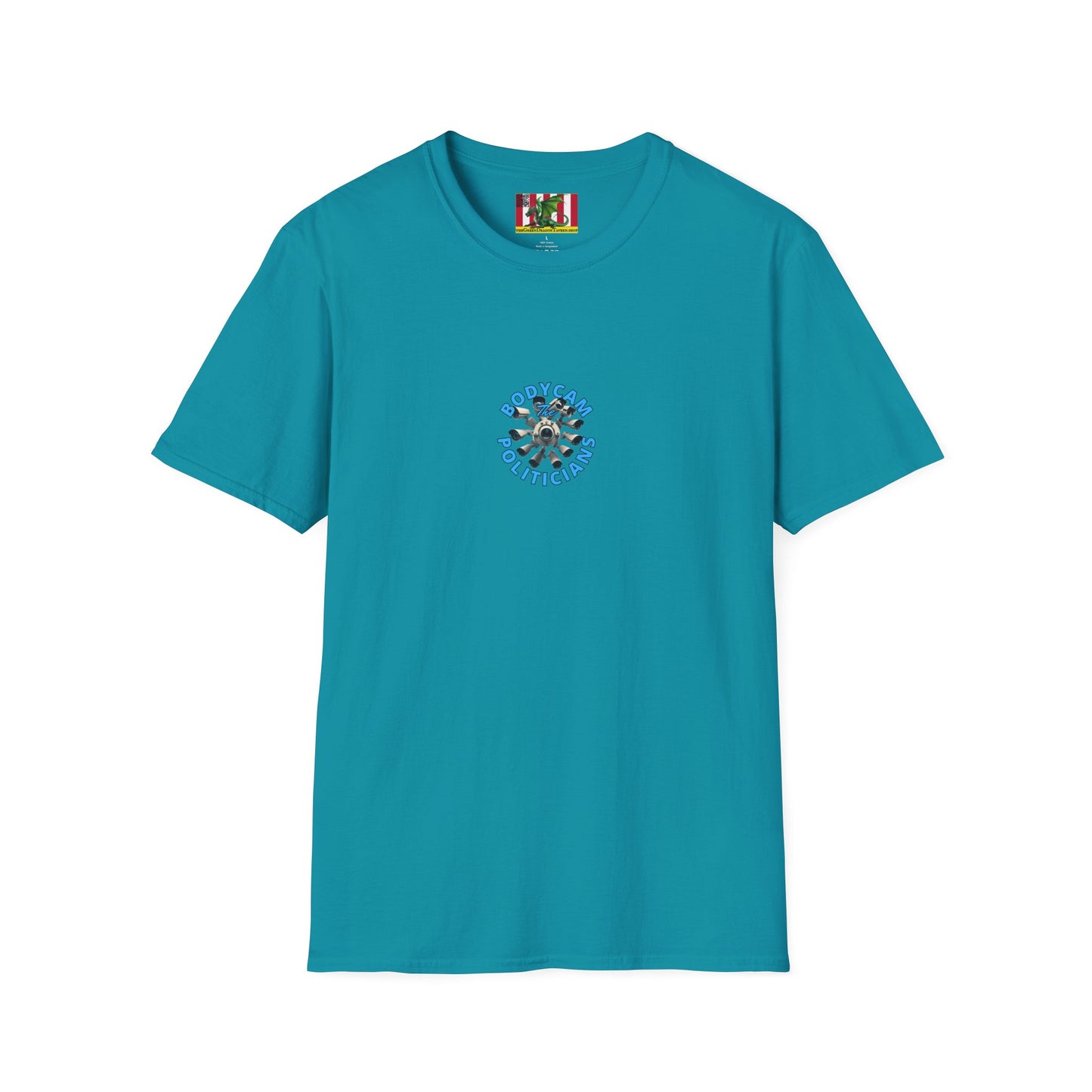 2-sided, Bodycam the Politicians Cameras Dark colors Unisex T-Shirt by theGreenDragonTavern.shop