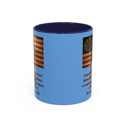 Deborah Sampson, America's Mulan Light Blue Accent Mug by theGreenDragonTavern.shop