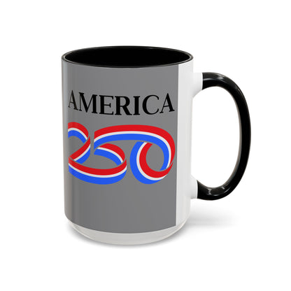 America 250 Grey Accent Mug by theGreenDragonTavern.shop