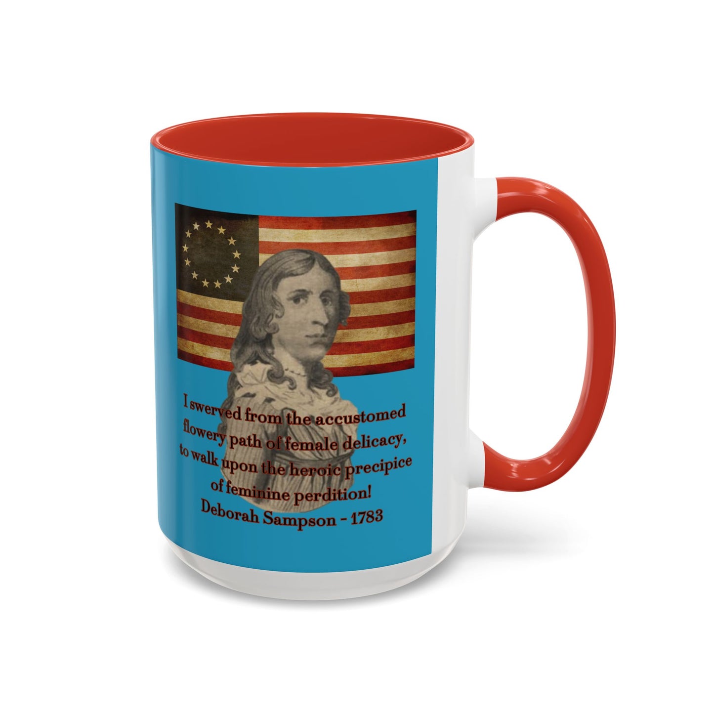 Deborah Sampson, America's Mulan Turquoise Accent Mug by theGreenDragonTavern.shop