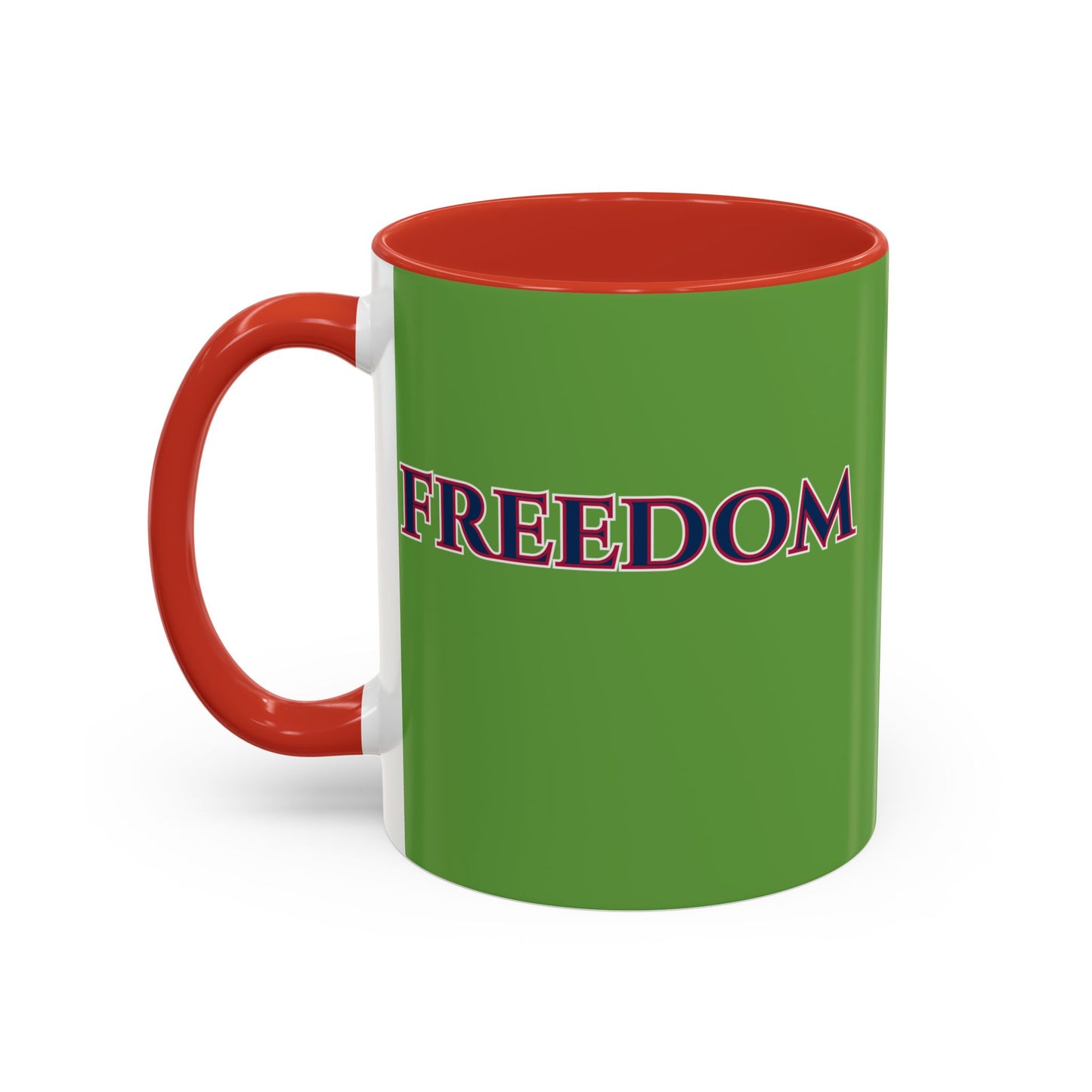 Freedom, Green Accent Mug by theGreenDragonTavern.shop