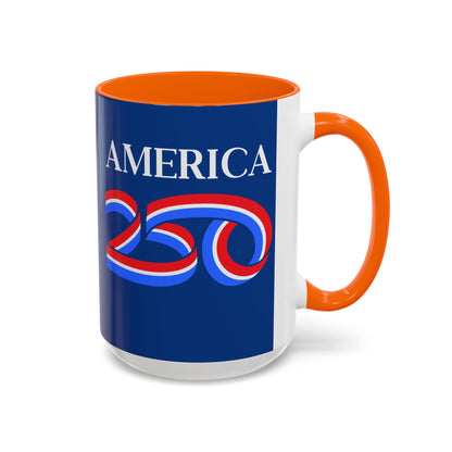 America 250 Dark Blue Accent Mug by theGreenDragonTavern.shop
