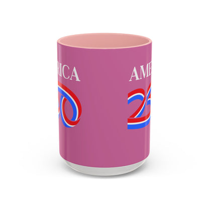 America 250 Pink Accent Mug by theGreenDragonTavern.shop