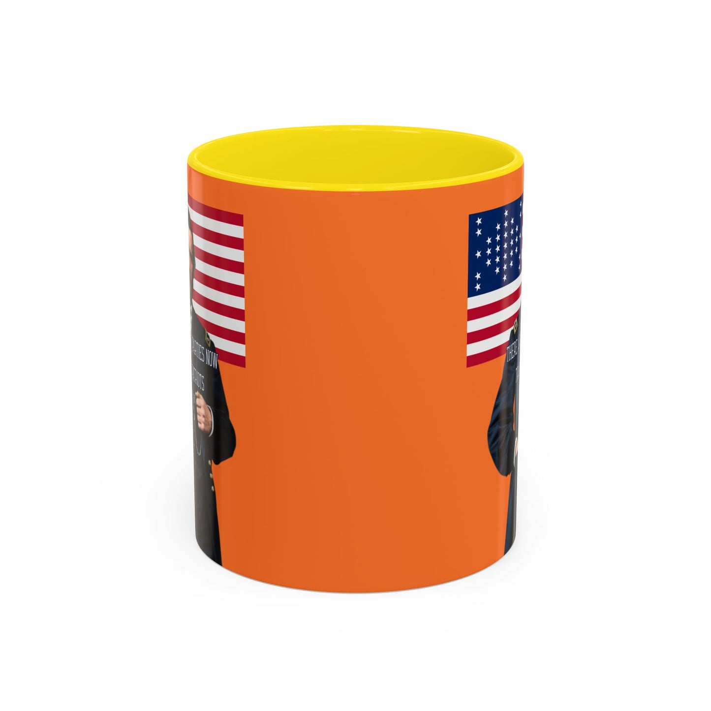 "Traitors and Patriots" Ulysses Grant Orange Accent Mug by theGreenDragonTavern.shop