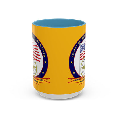 DeLand Naval Air Station Museum Yellow Accent Mug by theGreenDragonTavern.shop