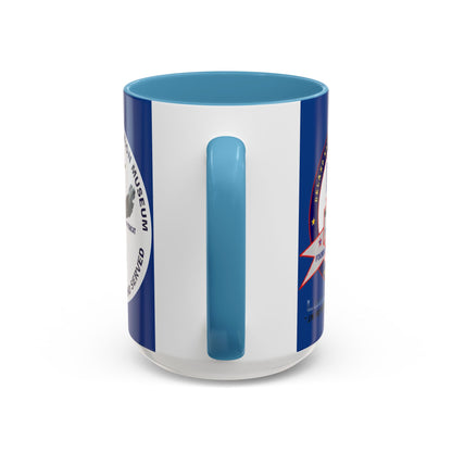 DNASM 2-sided, Founding & Student Art w/WhiteBG Dark Blue Accent Mug by theGreenDragonTavern.shop
