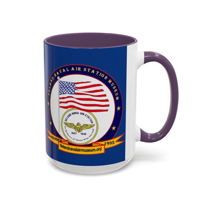 DeLand Naval Air Station Museum Blue Accent Mug by theGreenDragonTavern.shop