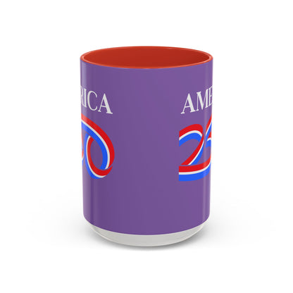 America 250 Light Purple Accent Mug by theGreenDragonTavern.shop