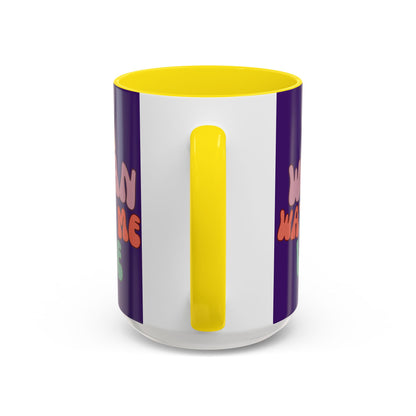 I Am Woman Watch Me Vote Dark Purple Accent Mug by theGreenDragonTavern.shop