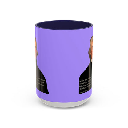 We hold these truths to be self-evident Light Purple Accent Mug by theGreenDragonTavern.shop