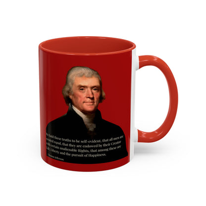 We hold these truths to be self-evident Red Accent Mug by theGreenDragonTavern.shop