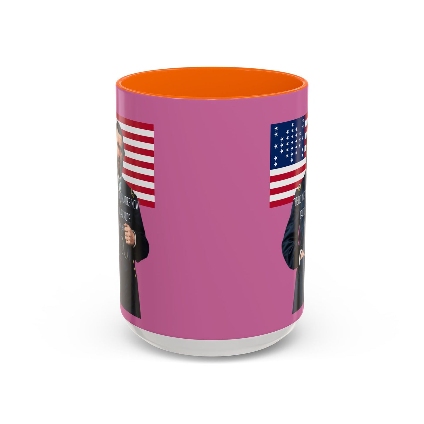 "Traitors and Patriots" Ulysses Grant Pink Accent Mug by theGreenDragonTavern.shop