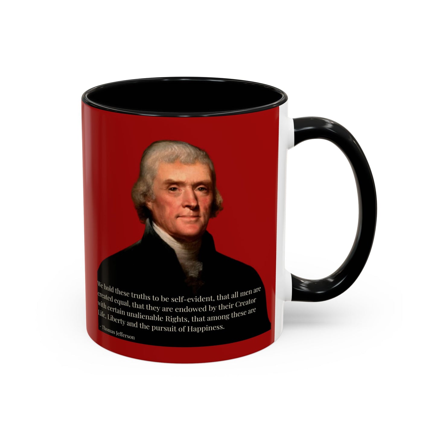 We hold these truths to be self-evident Red Accent Mug by theGreenDragonTavern.shop