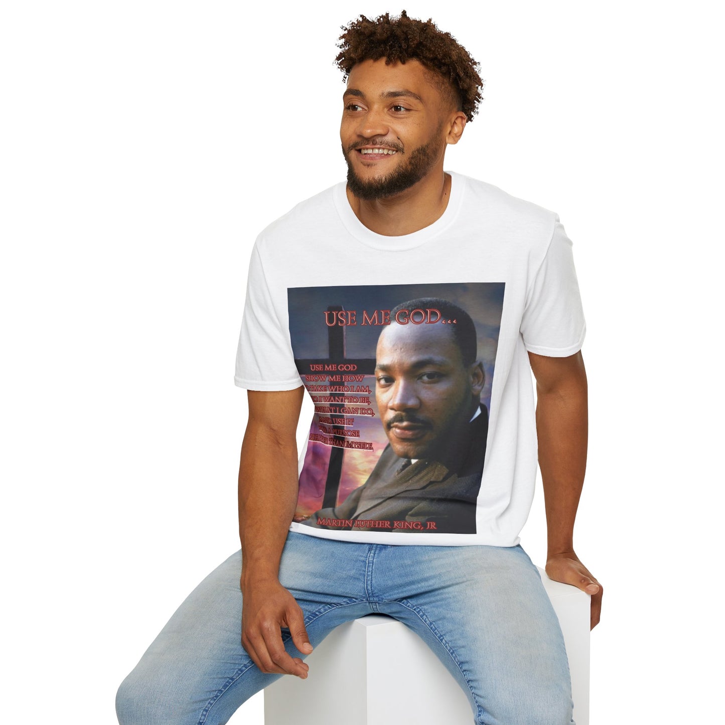 Use Me God, MLK Jr Light colors Unisex T-Shirt by theGreenDragonTavern.shop