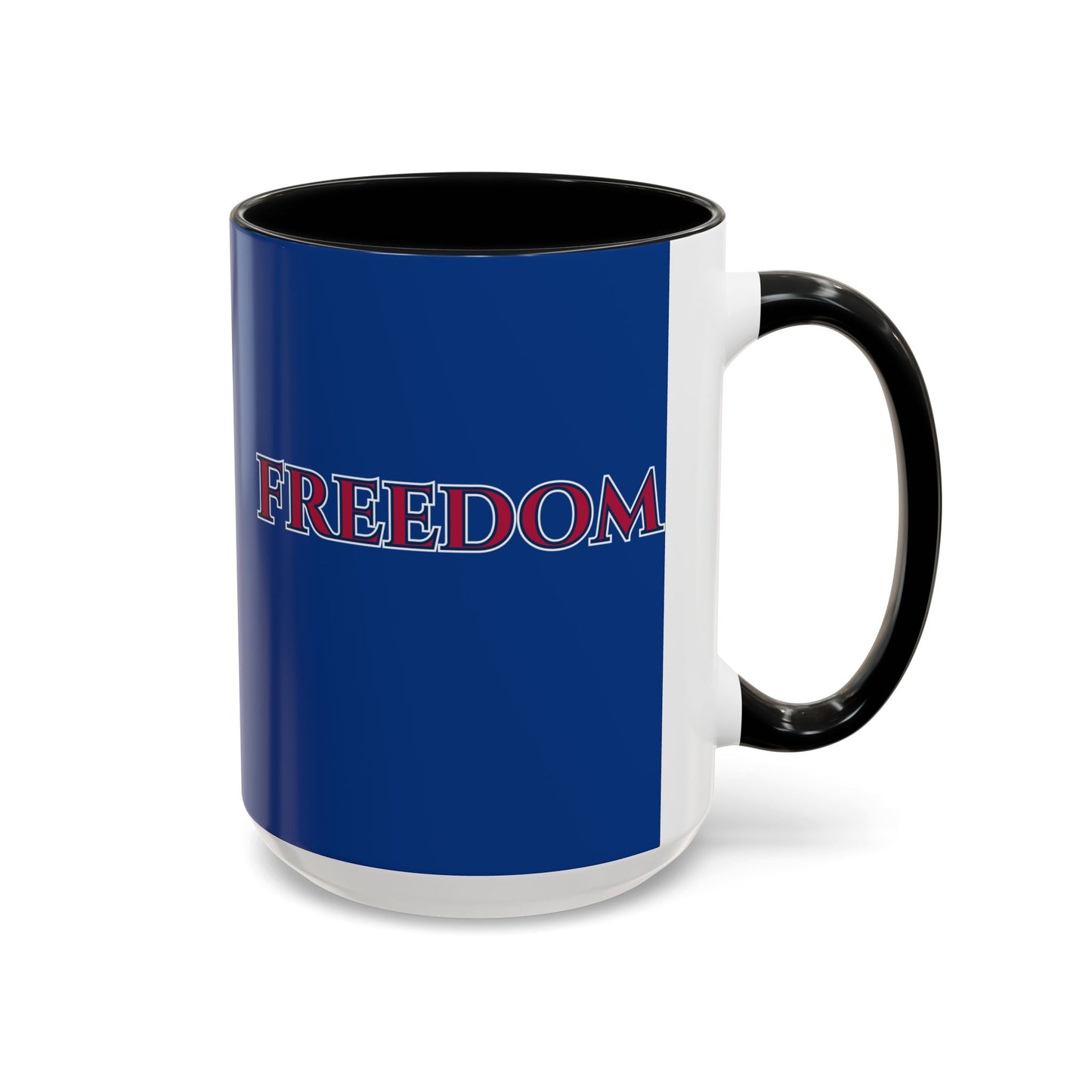 Freedom, Dark Blue Accent Mug by theGreenDragonTavern.shop