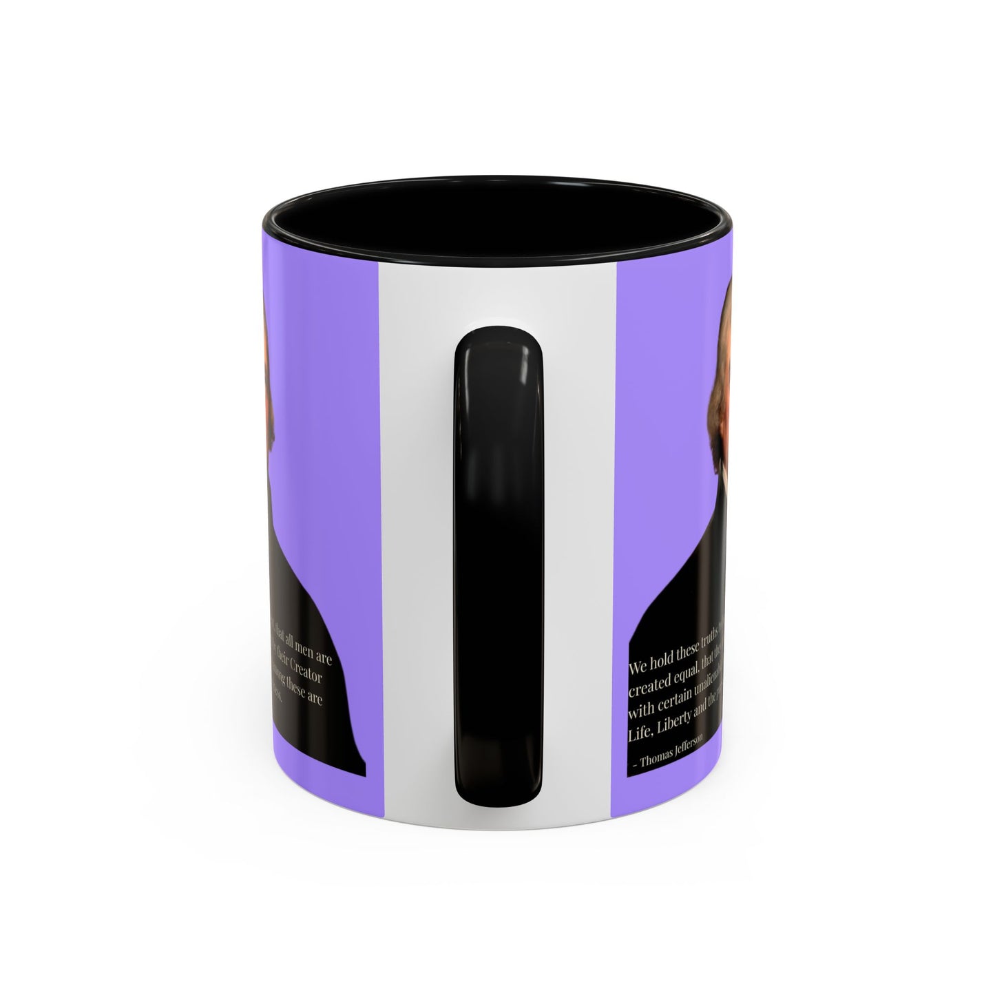 We hold these truths to be self-evident Light Purple Accent Mug by theGreenDragonTavern.shop