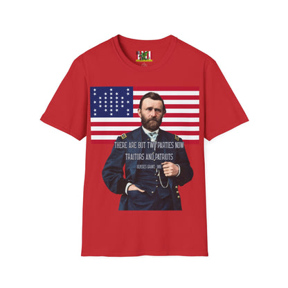 "Traitors and Patriots" Ulysses Grant Light colors Unisex T-Shirt by theGreenDragonTavern.shop