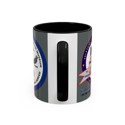 DNASM 2-sided, Founding & Student Art w/Navy Ring Grey Accent Mug by theGreenDragonTavern.shop