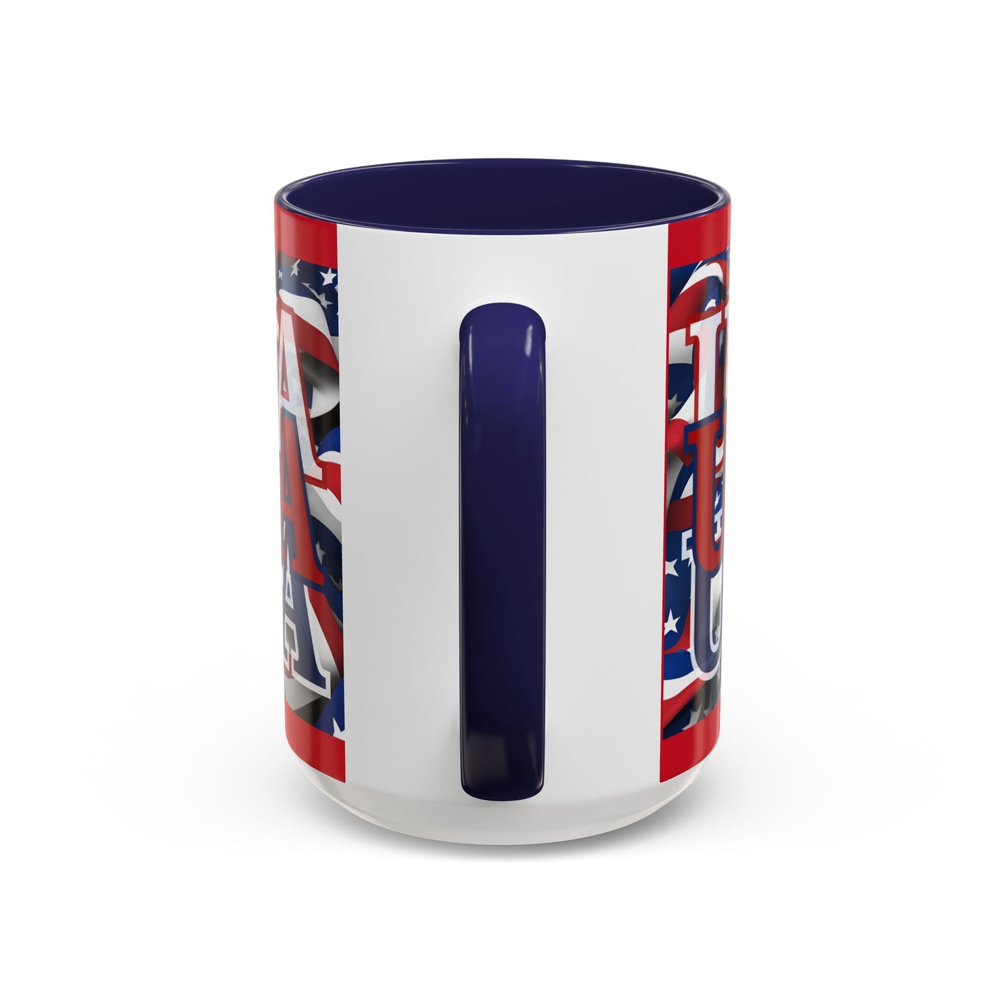 USA Red font Center Patriot Red Accent Mug by theGreenDragonTavern.shop