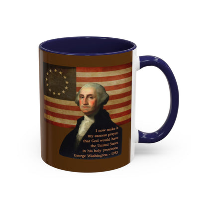 Washington's Earnest Prayer Brown Accent Mug by theGreenDragonTavern.shop