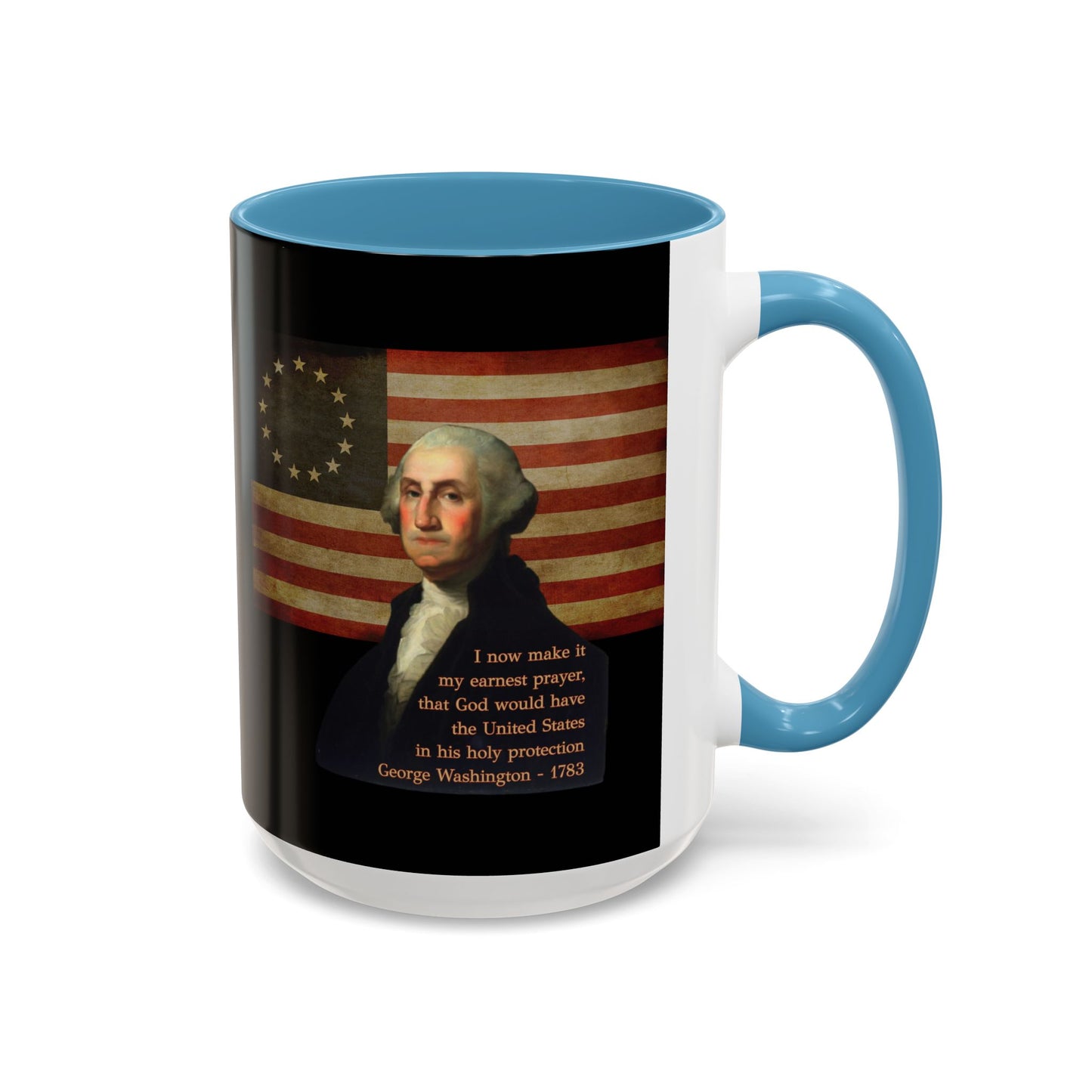 Washington's Earnest Prayer Black Accent Mug by theGreenDragonTavern.shop